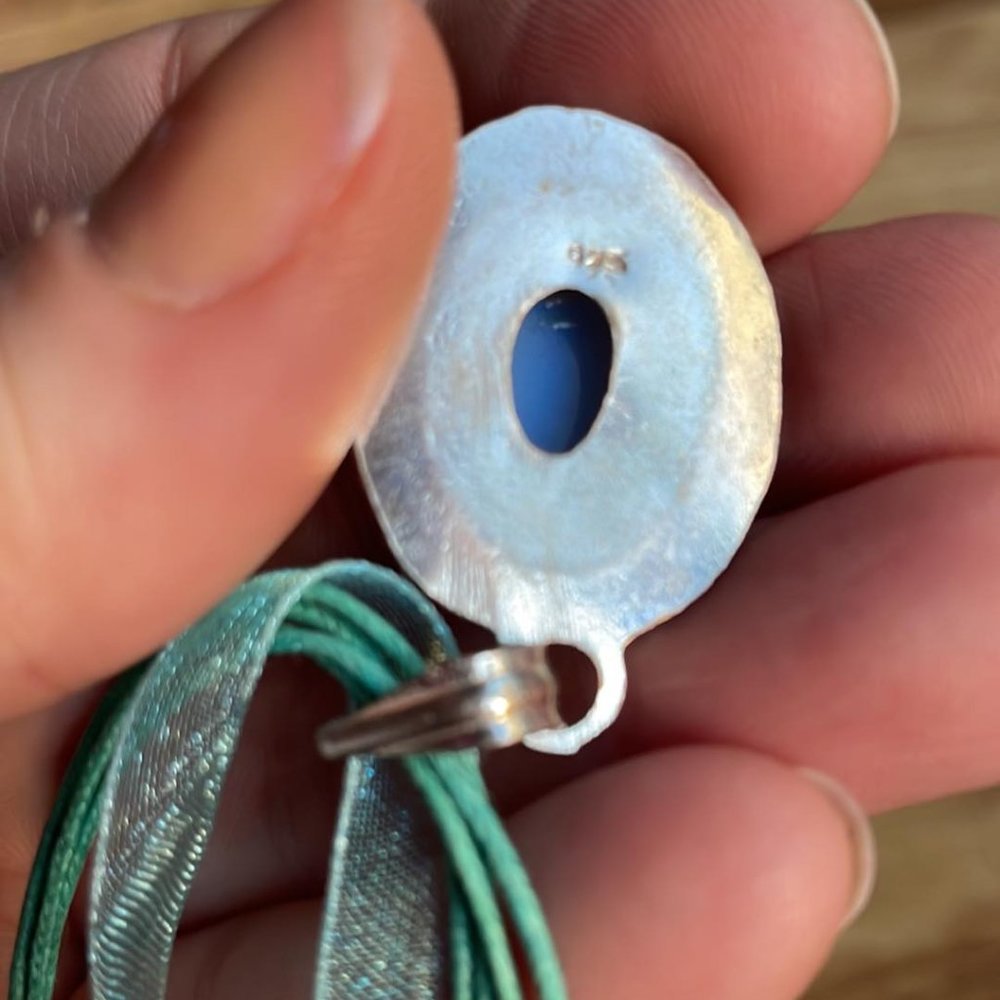 Gorgeous Angel Opalite in a Sterling Silver Pendent Setting, stamped 925- Neckla - Picture 3 of 3